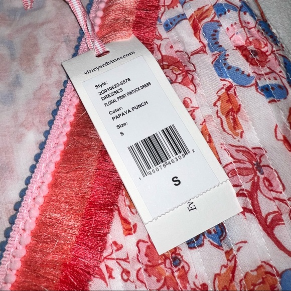 Vineyard Vines Frangipani Floral Pintuck Dress NWT, Size S - Picture 10 of 10